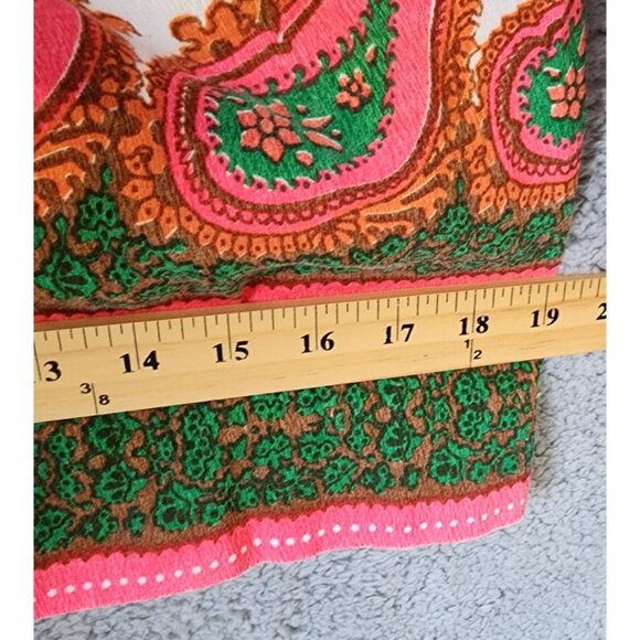 Vtg 60s 70s Alfred Shaheen Women's S/M Sleeveless Funky Wide Leg Jumpsuit Green - Picture 12 of 16